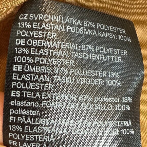 H&M Trench Long Coat Jacket Tan Brown Faux Suede Oversized XL - Picture 7 of 8